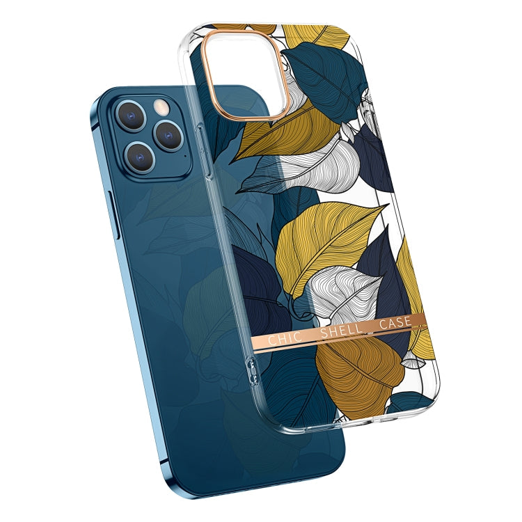 High Translucent Electroplating Flower Pattern TPU + PC Shockproof Case, For iPhone 11 Pro, For iPhone 12 Pro Max, For iPhone 11, For iPhone 11 Pro Max