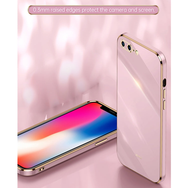 XINLI Straight Edge 6D Electroplate TPU Phone Case, For iPhone 6 / 6s, For iPhone 6 Plus / 6s Plus, For iPhone SE 2022 / SE 2020 / 8 / 7