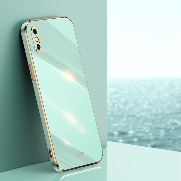 XINLI Straight Edge 6D Electroplate TPU Phone Case, For iPhone X, For iPhone XR, For iPhone XS