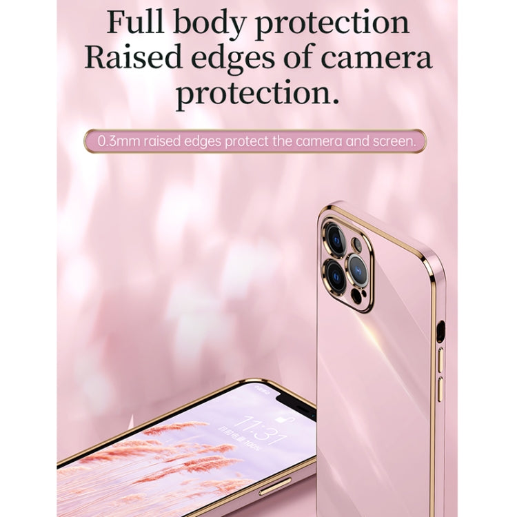XINLI Straight Edge 6D Electroplate TPU Phone Case with Ring Holder, For iPhone 12 Pro, For iPhone 12 Pro Max, For iPhone X