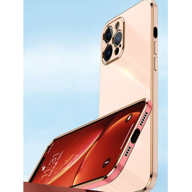 XINLI Straight Edge 6D Electroplate TPU Phone Case with Ring Holder, For iPhone 12 Pro, For iPhone 12 Pro Max, For iPhone X