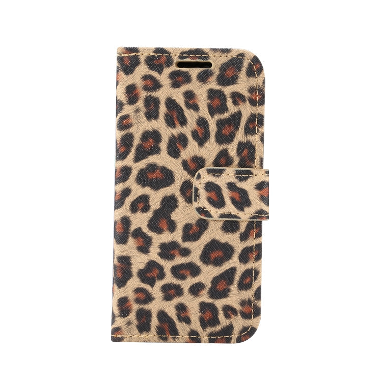 Leopard Pattern Horizontal Flip PC + PU Leather Case with Holder & Card Slots & Wallet, For iPhone 13 mini, For iPhone 13, For iPhone 13 Pro