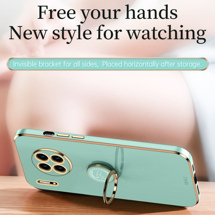XINLI Straight Edge 6D Electroplate TPU Phone Case with Ring Holder, For Huawei Mate 30, For Huawei Mate 30 Pro, For Huawei Mate 40