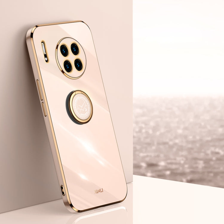 XINLI Straight Edge 6D Electroplate TPU Phone Case with Ring Holder, For Huawei Mate 30, For Huawei Mate 30 Pro, For Huawei Mate 40