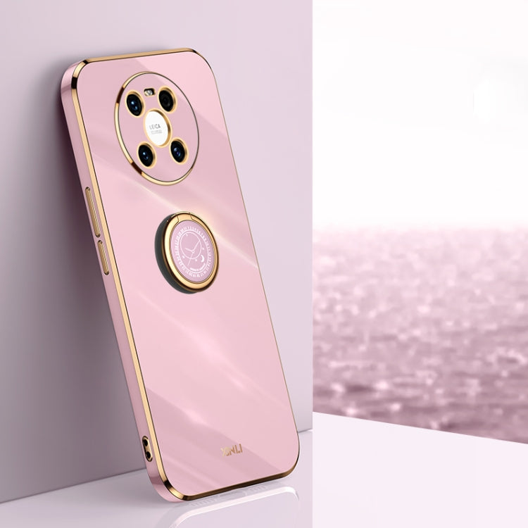 XINLI Straight Edge 6D Electroplate TPU Phone Case with Ring Holder, For Huawei Mate 30, For Huawei Mate 30 Pro, For Huawei Mate 40