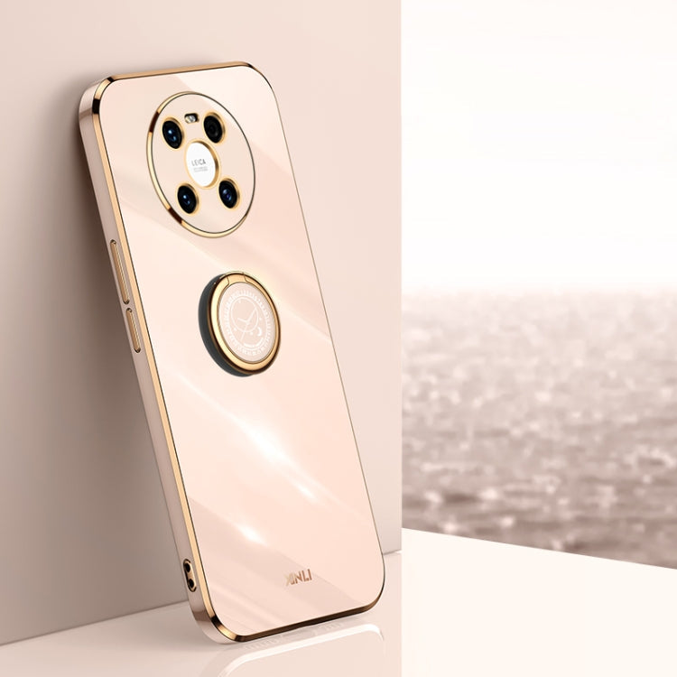 XINLI Straight Edge 6D Electroplate TPU Phone Case with Ring Holder, For Huawei Mate 30, For Huawei Mate 30 Pro, For Huawei Mate 40