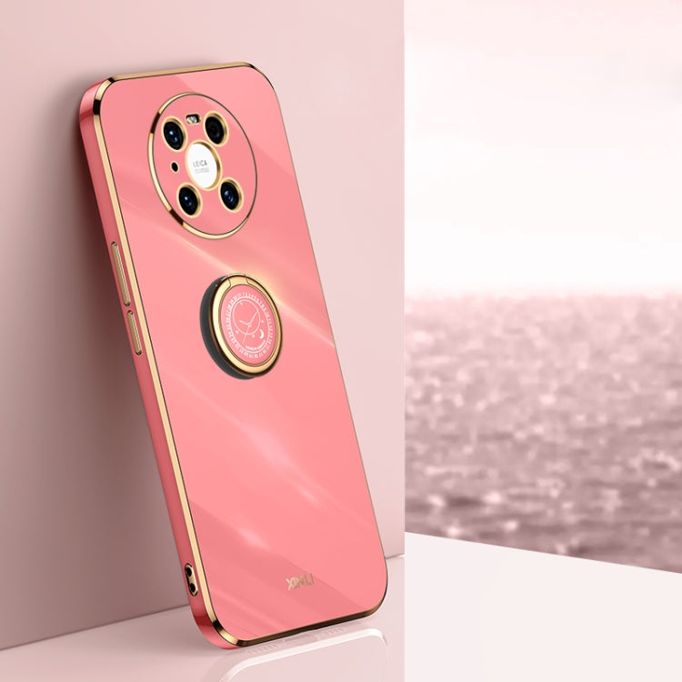 XINLI Straight Edge 6D Electroplate TPU Phone Case with Ring Holder, For Huawei Mate 40 Pro, For Huawei nova 6 5G, For Huawei nova 6 SE