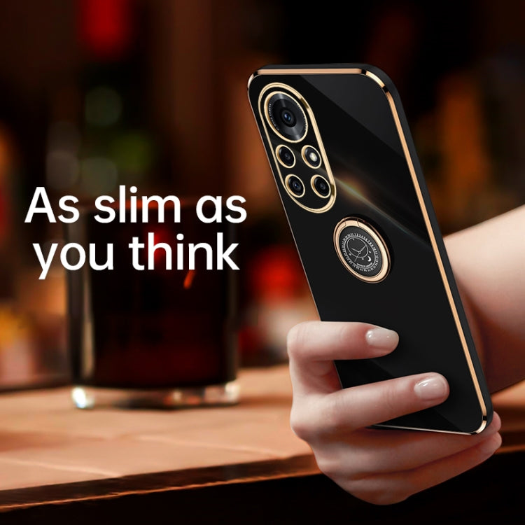 XINLI Straight Edge 6D Electroplate TPU Phone Case with Ring Holder, For Huawei nova 8 5G, For Huawei nova 8 Pro 5G, For Huawei nova 8 SE