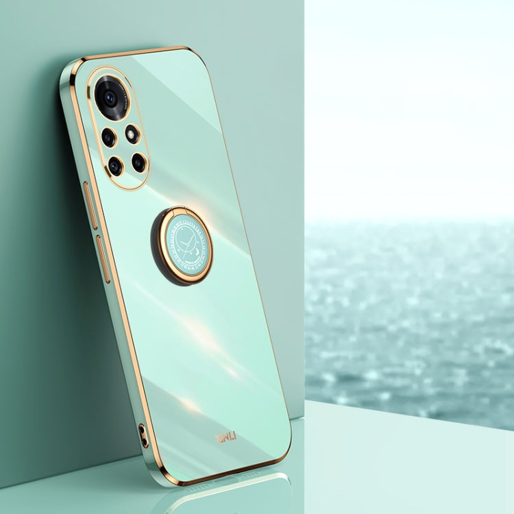 XINLI Straight Edge 6D Electroplate TPU Phone Case with Ring Holder, For Huawei nova 8 5G, For Huawei nova 8 Pro 5G, For Huawei nova 8 SE