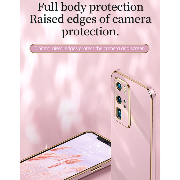 XINLI Straight Edge 6D Electroplate TPU Phone Case with Ring Holder, For Huawei P40, For Huawei P40 Pro, For Honor 20