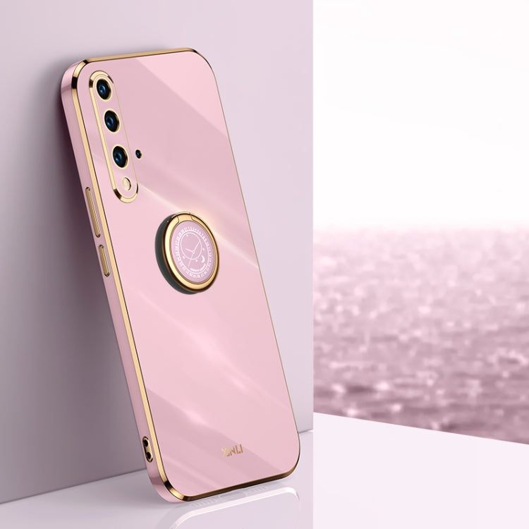 XINLI Straight Edge 6D Electroplate TPU Phone Case with Ring Holder, For Huawei P40, For Huawei P40 Pro, For Honor 20