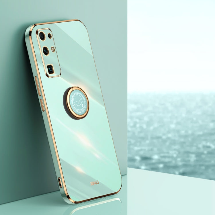 XINLI Straight Edge 6D Electroplate TPU Phone Case with Ring Holder, For Honor 20 Pro, For Honor 20 Lite, For Honor 30