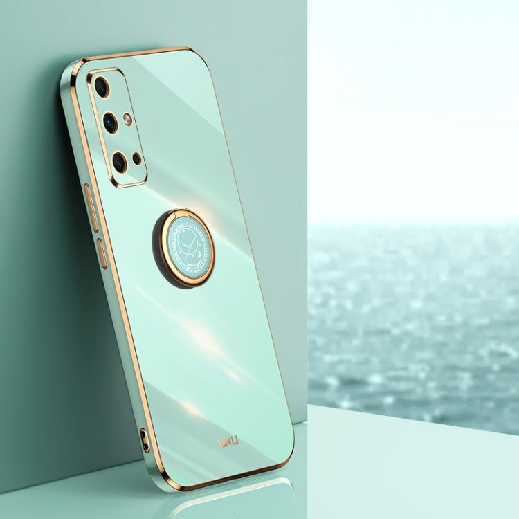 XINLI Straight Edge 6D Electroplate TPU Phone Case with Ring Holder, For Honor 30 Pro, For Honor 30S, For Honor 30 Youth