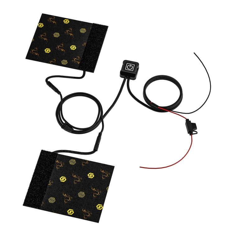 WUPP CS-974B1 Motorcycle Modified Hook and Loop Fastener Intelligent Electric Heating Hand Cover Heated Grip with Three Gear Temperature Control, CS-974B1