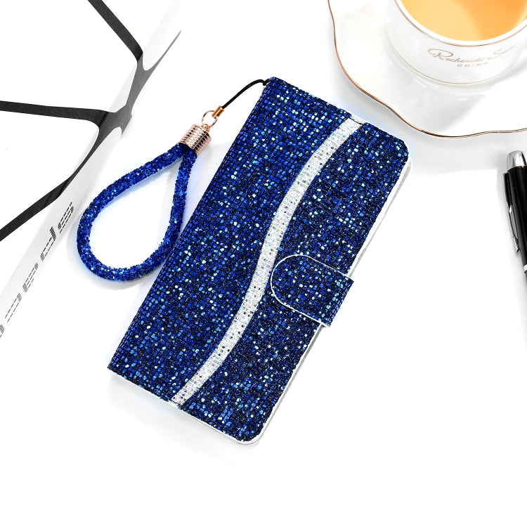 Glitter Powder Horizontal Flip Leather Case with Card Slots & Holder & Lanyard, For iPhone 13 mini, For iPhone 13, For iPhone 13 Pro, For iPhone 13 Pro Max