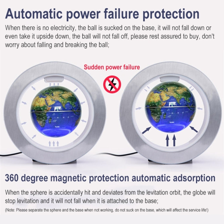 Living Room Desktop Decorations Magnetic Levitation Globe with LED Light, AU Plug, US Plug, EU Plug, UK Plug