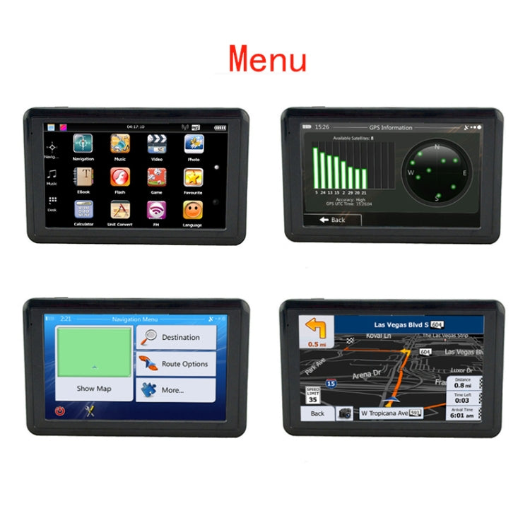 Q5 Car 5 inch HD TFT Touch Screen GPS Navigator Support TF Card / MP3 / FM Transmitter, Europe Map, Australia Map, North America Map, Southeast Asia Map, Middle East Map, South America Map, Africa Map