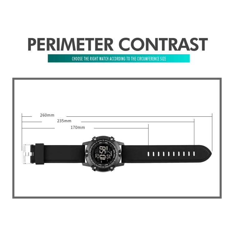 SKMEI 1762 Triplicate Round LED Dual Time Digital Display Waterproof Luminous Electronic Watch, SKMEI 1762