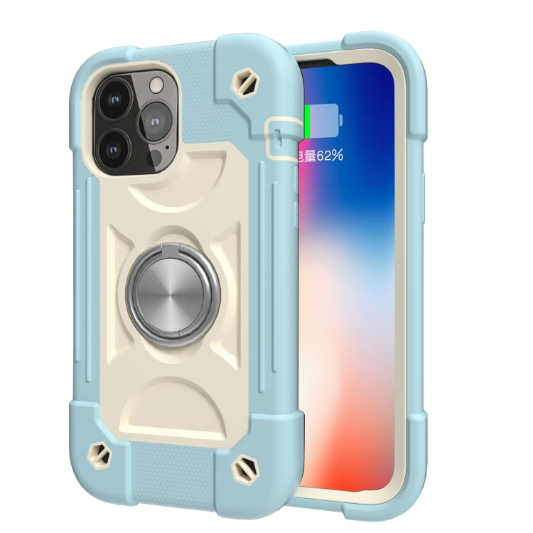 Shockproof Silicone + PC Protective Case with Dual-Ring Holder, For iPhone 13 Pro, For iPhone 13 Pro Max