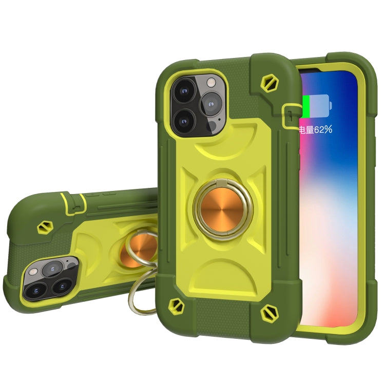 Shockproof Silicone + PC Protective Case with Dual-Ring Holder, For iPhone 13 Pro, For iPhone 13 Pro Max