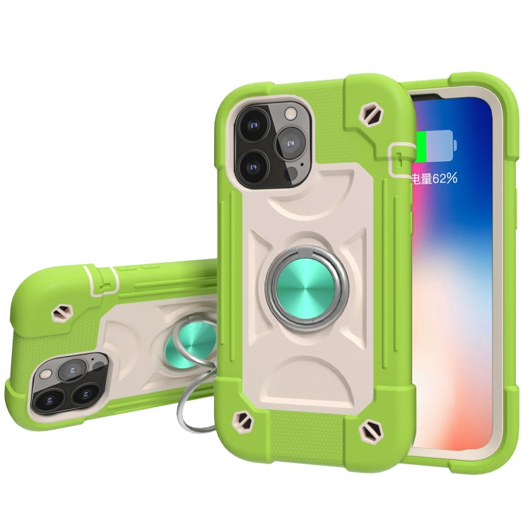 Shockproof Silicone + PC Protective Case with Dual-Ring Holder, For iPhone 13 Pro, For iPhone 13 Pro Max