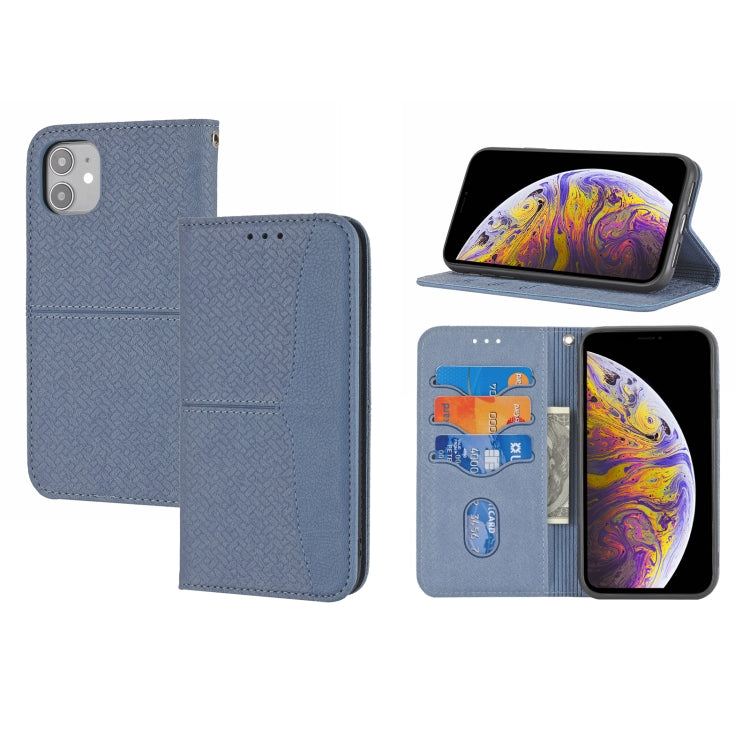 Woven Texture Stitching Magnetic Horizontal Flip PU Leather Case with Holder & Card Slots & Wallet & Lanyard, For iPhone 8 Plus / 7 Plus, For iPhone 11, For iPhone 11 Pro, For iPhone 11 Pro Max