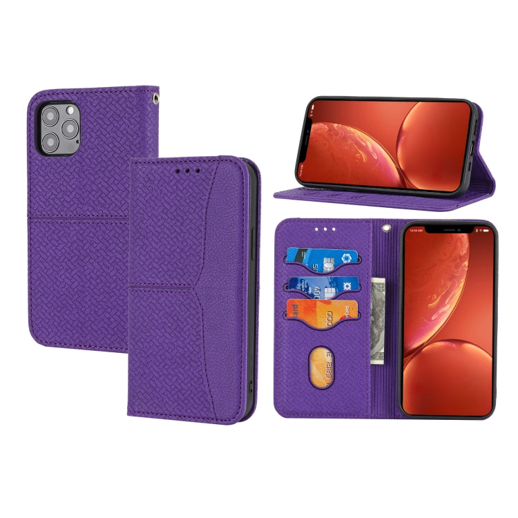 Woven Texture Stitching Magnetic Horizontal Flip PU Leather Case with Holder & Card Slots & Wallet & Lanyard, For iPhone 8 Plus / 7 Plus, For iPhone 11, For iPhone 11 Pro, For iPhone 11 Pro Max