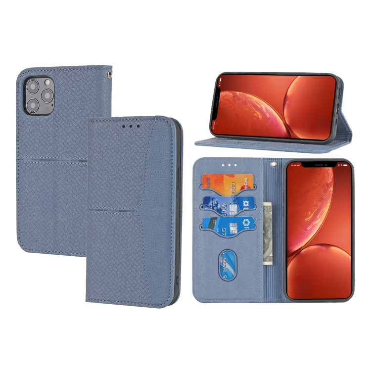 Woven Texture Stitching Magnetic Horizontal Flip PU Leather Case with Holder & Card Slots & Wallet & Lanyard, For iPhone 8 Plus / 7 Plus, For iPhone 11, For iPhone 11 Pro, For iPhone 11 Pro Max
