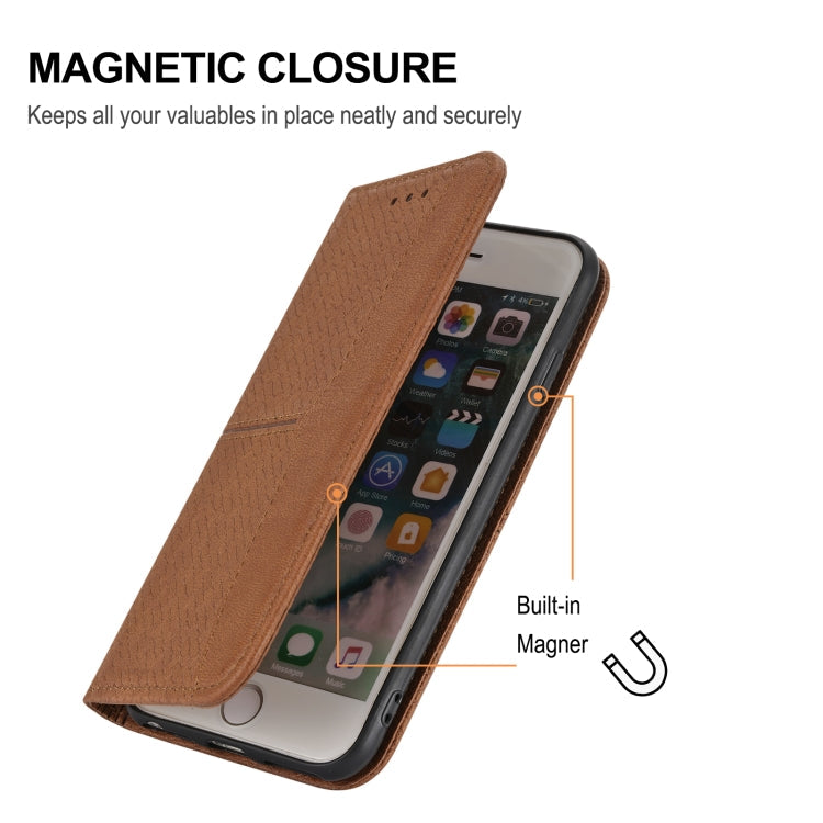 Woven Texture Stitching Magnetic Horizontal Flip PU Leather Case with Holder & Card Slots & Wallet & Lanyard, For iPhone 13 Pro, For iPhone 13 Pro Max, For iPhone SE 2022 / SE 2020 / 8 / 7, For iPhone XR