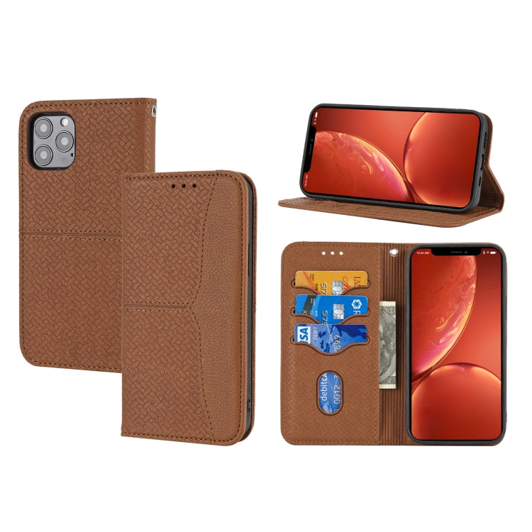 Woven Texture Stitching Magnetic Horizontal Flip PU Leather Case with Holder & Card Slots & Wallet & Lanyard, For iPhone 13 Pro, For iPhone 13 Pro Max, For iPhone SE 2022 / SE 2020 / 8 / 7, For iPhone XR