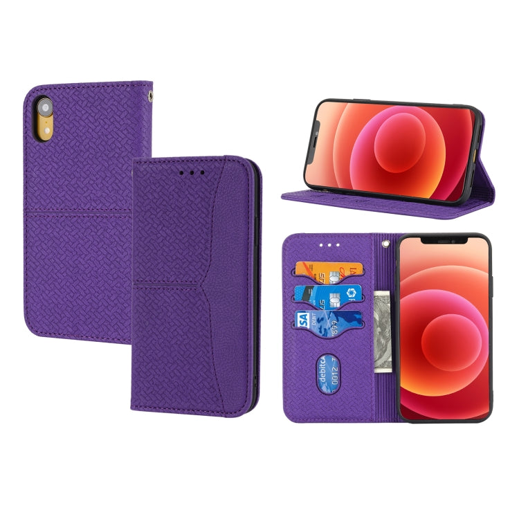 Woven Texture Stitching Magnetic Horizontal Flip PU Leather Case with Holder & Card Slots & Wallet & Lanyard, For iPhone 13 Pro, For iPhone 13 Pro Max, For iPhone SE 2022 / SE 2020 / 8 / 7, For iPhone XR