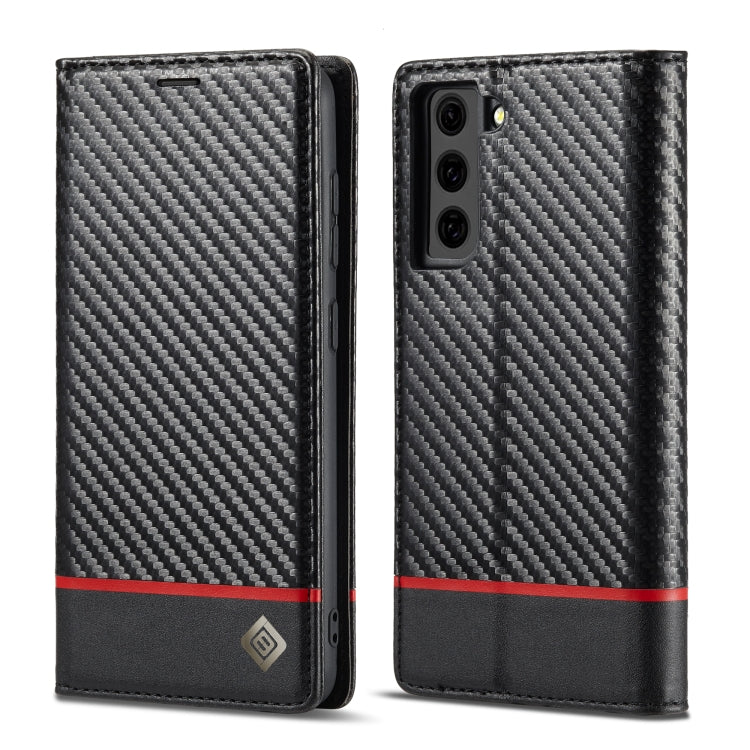 LC.IMEEKE Carbon Fiber PU + TPU Horizontal Flip Leather Case with Holder & Card Slot & Wallet, For Samsung Galaxy S10, For Samsung Galaxy S10+, For Samsung Galaxy S20, For Samsung Galaxy S20+, For Samsung Galaxy S20 FE, For Samsung Galaxy S21 5G       ...