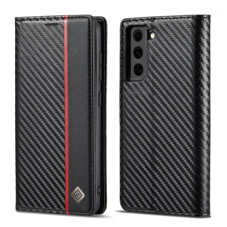 LC.IMEEKE Carbon Fiber PU + TPU Horizontal Flip Leather Case with Holder & Card Slot & Wallet, For Samsung Galaxy S10, For Samsung Galaxy S10+, For Samsung Galaxy S20, For Samsung Galaxy S20+, For Samsung Galaxy S20 FE, For Samsung Galaxy S21 5G       ...