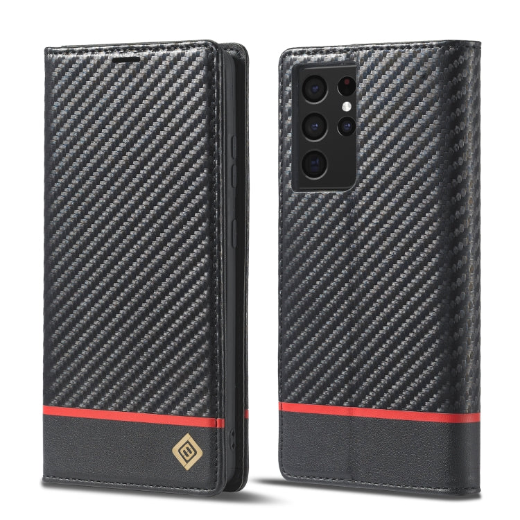 LC.IMEEKE Carbon Fiber PU + TPU Horizontal Flip Leather Case with Holder & Card Slot & Wallet, For Samsung Galaxy S10, For Samsung Galaxy S10+, For Samsung Galaxy S20, For Samsung Galaxy S20+, For Samsung Galaxy S20 FE, For Samsung Galaxy S21 5G       ...
