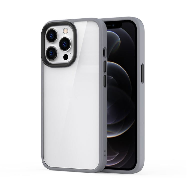 Ming Shield Hybrid Frosted Transparent PC + TPU Scratchproof Shockproof Case, For iPhone 13 Pro Max