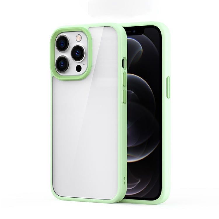 Ming Shield Hybrid Frosted Transparent PC + TPU Scratchproof Shockproof Case, For iPhone 13 Pro Max