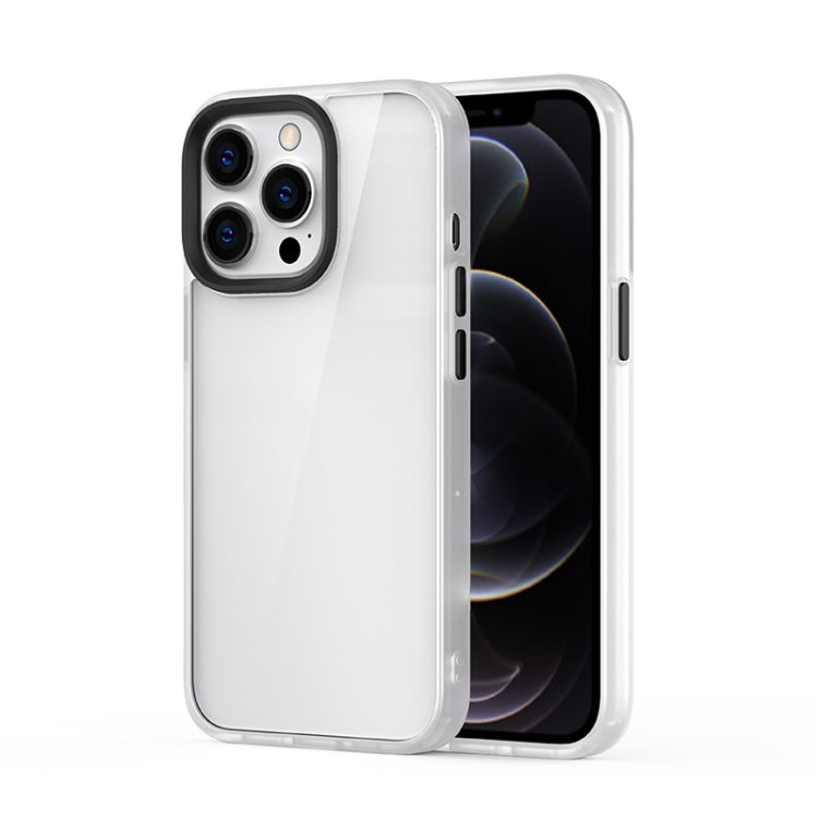 Ming Shield Hybrid Frosted Transparent PC + TPU Scratchproof Shockproof Case, For iPhone 13 Pro Max