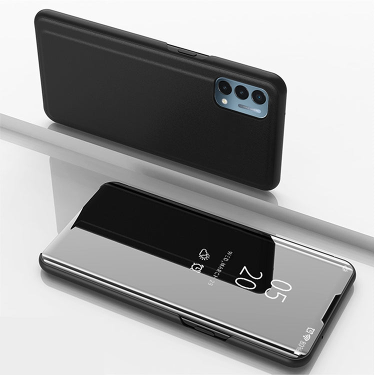 Plated Mirror Horizontal Flip Leather Case with Holder, For iPhone 13, For iPhone 13 Pro, For iPhone 13 Pro Max, For OnePlus Nord 2 5G, For OnePlus N200 5G