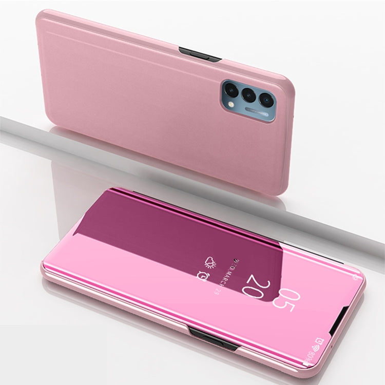 Plated Mirror Horizontal Flip Leather Case with Holder, For iPhone 13, For iPhone 13 Pro, For iPhone 13 Pro Max, For OnePlus Nord 2 5G, For OnePlus N200 5G