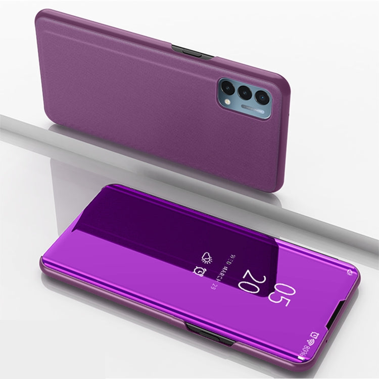 Plated Mirror Horizontal Flip Leather Case with Holder, For iPhone 13, For iPhone 13 Pro, For iPhone 13 Pro Max, For OnePlus Nord 2 5G, For OnePlus N200 5G