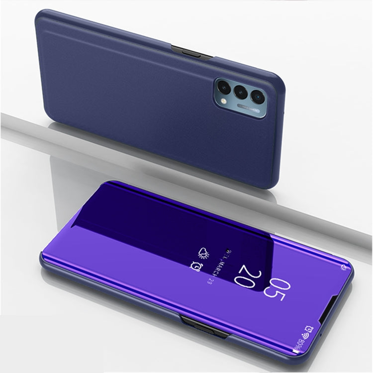 Plated Mirror Horizontal Flip Leather Case with Holder, For iPhone 13, For iPhone 13 Pro, For iPhone 13 Pro Max, For OnePlus Nord 2 5G, For OnePlus N200 5G