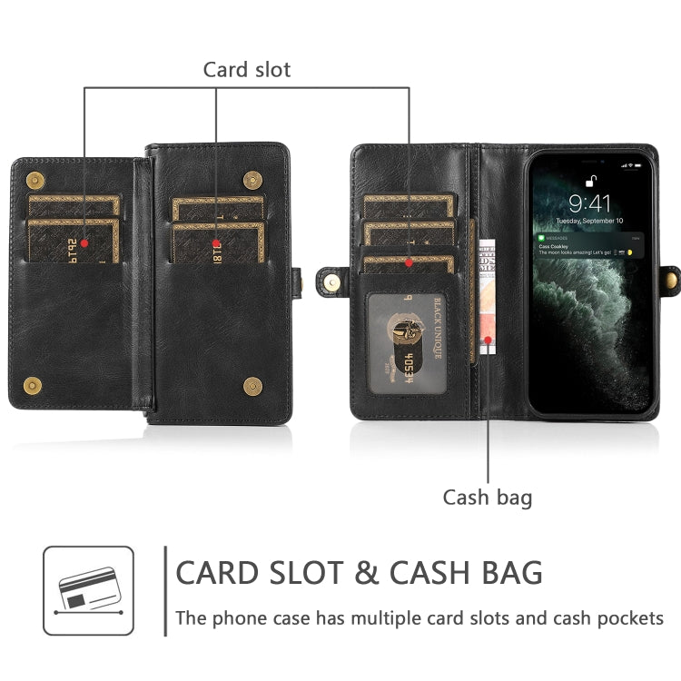 Strong Magnetic Detachable Horizontal Flip Leather Case with Card Slots & Wallet, For iPhone 13, For  iPhone 13 Mini, For iPhone 13 Pro, For iPhone 13 Pro Max