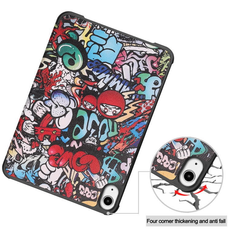 Custer Painted 3-Fold Holder Smart Leather Tablet Case, For iPad mini 6 / mini 2024