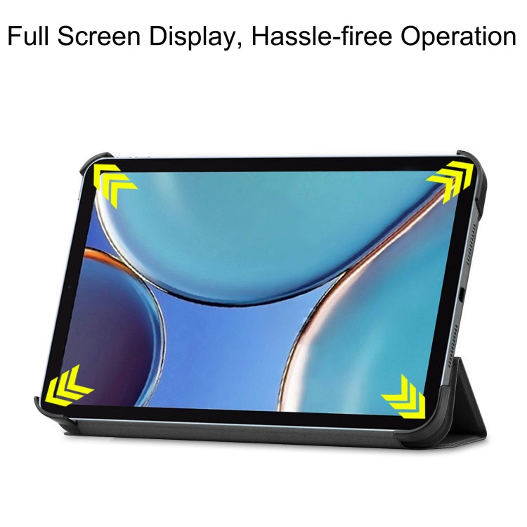 Custer Texture 3-Fold Holder Smart Leather Tablet Case, For iPad mini 6 / mini 2024, For iPad mini 6