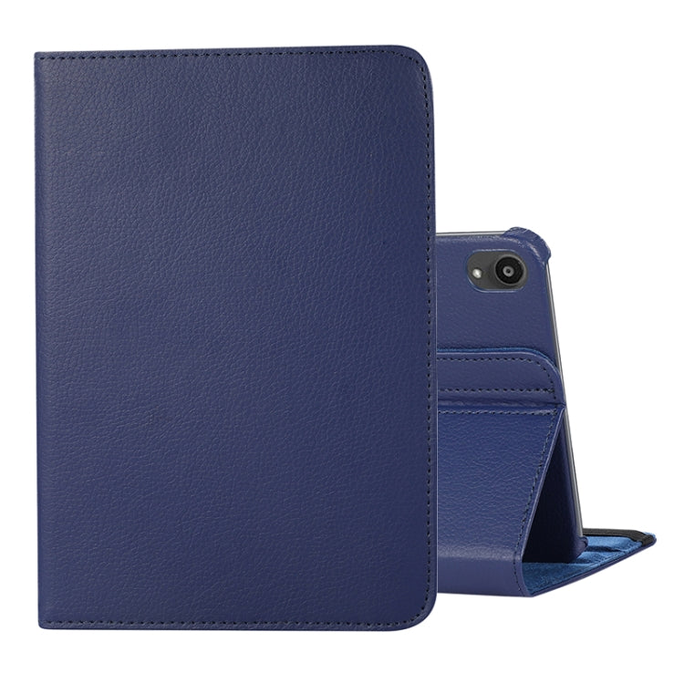 360 Degree Rotation Litchi Texture Flip Leather Case with Holder, For iPad mini 6 / mini 2024