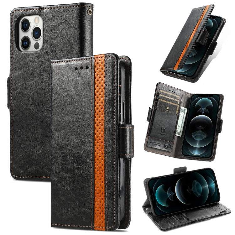 CaseNeo Business Splicing Dual Magnetic Buckle Horizontal Flip PU Leather Case with Holder & Card Slots & Wallet, For iPhone 6, For iPhone 7 / 8 / SE(2020), For iPhone 13, For iPhone 13 Pro Max
