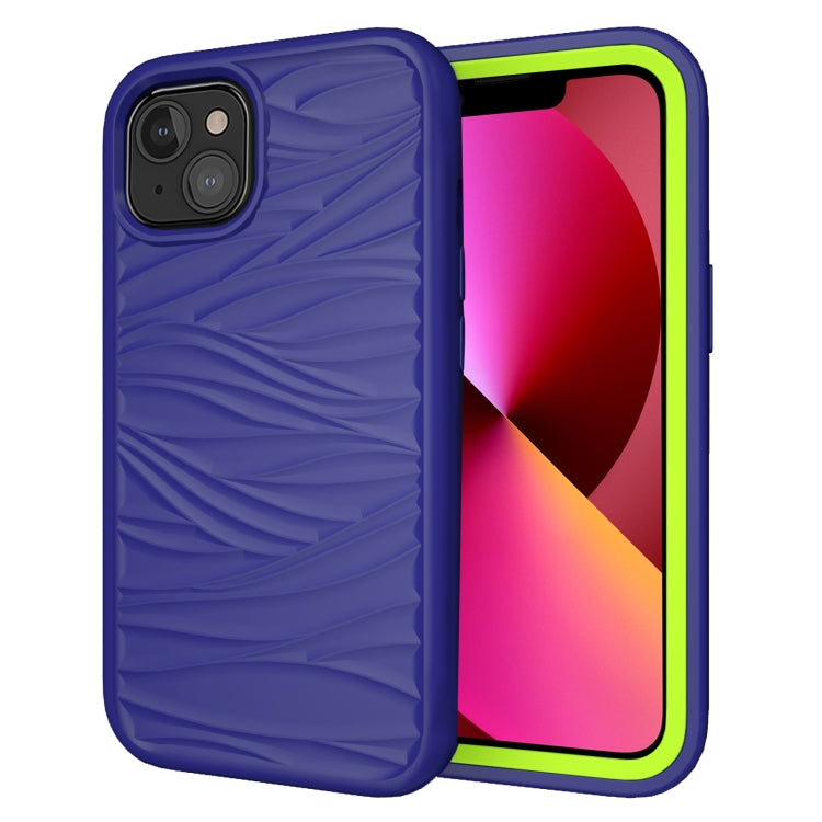 Wave Pattern 3 in 1 Silicone + PC Shockproof Protective Case, For iPhone 13 mini, For iPhone 13, For iPhone 13 Pro
