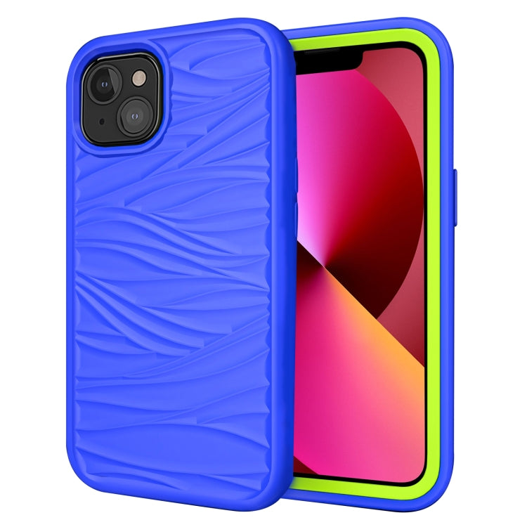 Wave Pattern 3 in 1 Silicone + PC Shockproof Protective Case, For iPhone 13 mini, For iPhone 13, For iPhone 13 Pro