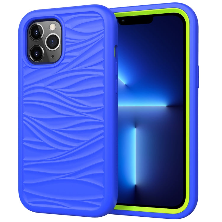 Wave Pattern 3 in 1 Silicone + PC Shockproof Protective Case, For iPhone 13 Pro Max