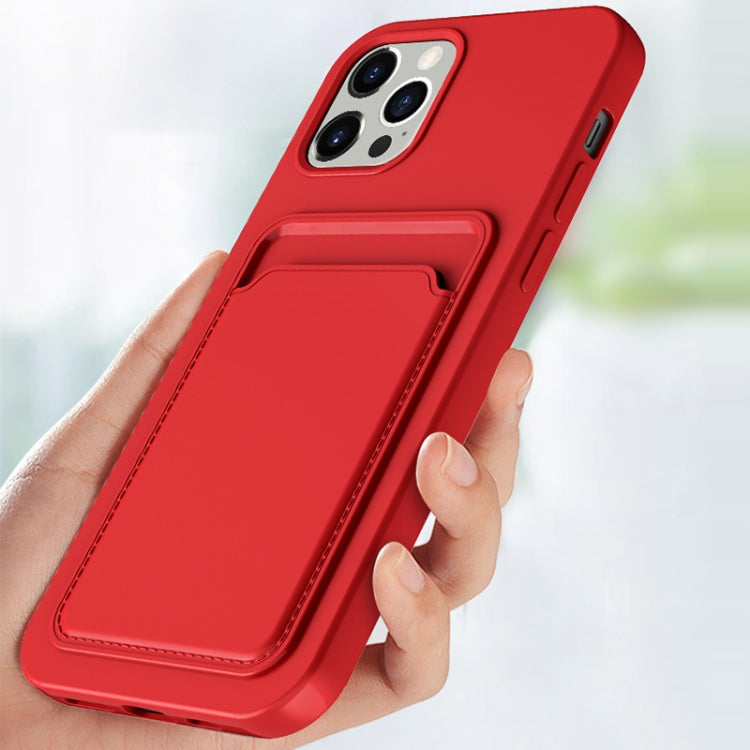 TPU + Flannel Lining Shockproof Case with Card Slots, For iPhone 13 Pro, For iPhone 13 mini, For iPhone 13